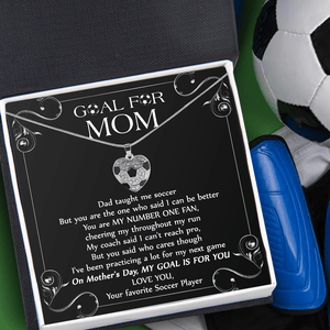 Soccer Heart Necklace - Soccer - To My Mom - My Goal Is For You - Gndw19007