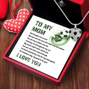 Soccer Heart Necklace - Soccer - To My Mom - On Mother's Day, My Goal Is For You - Gndw19011