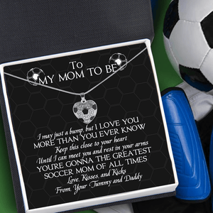 Soccer Heart Necklace - Soccer - To My Mom To Be - You're Gonna The Greatest Soccer Mom Of All Times - Gndw19004