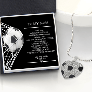 Soccer Heart Necklace - Soccer - To My Mom - You Are Truly A Beautiful Soul - Gndw19003