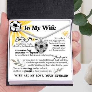 Soccer Heart Necklace - Soccer - To My Wife - I Am So Grateful To Have You  - Gndw15005
