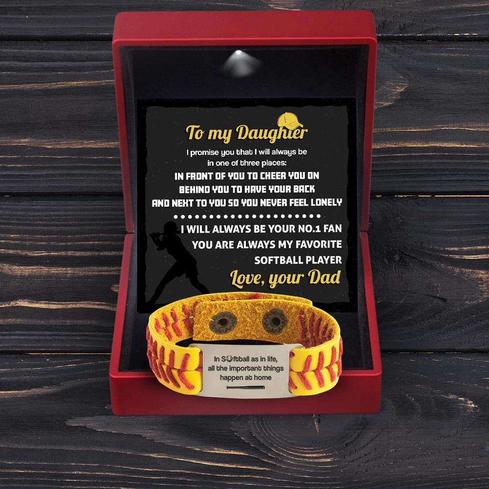 Softball Bracelet - Baseball - To My Daughter - From Dad - I Will Always Cheer You - Gbzk17006