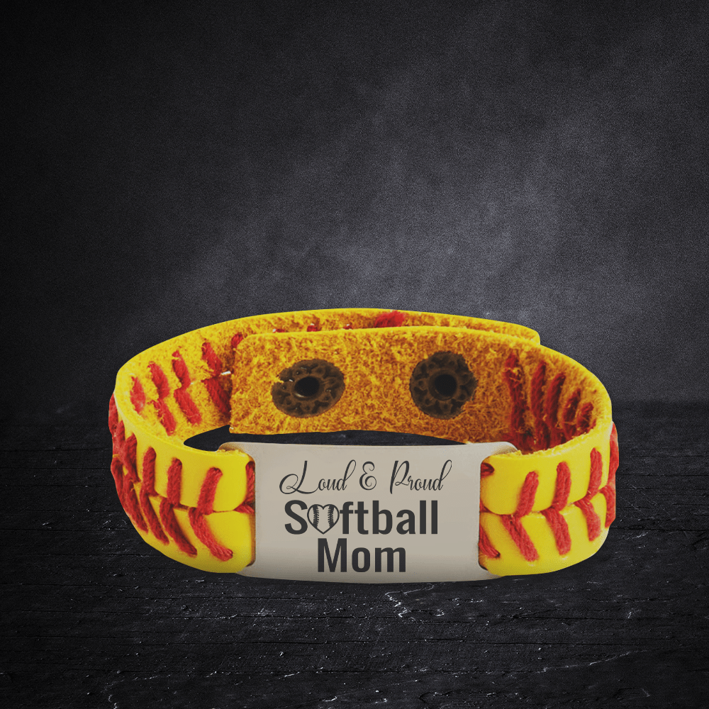 Softball Bracelet - Softball - To My Beautiful Wife - I Love You To The Center-field Fence And Back - Gbzk15001