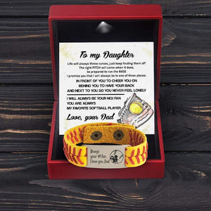 Softball Bracelet - Softball - To My Daughter - From Dad - Always Be Your No.1 Fans - Gbzk17008