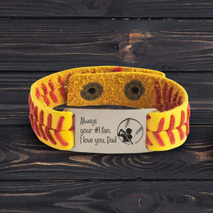 Softball Bracelet - Softball - To My Daughter - From Dad - Always Be Your No.1 Fans - Gbzk17008