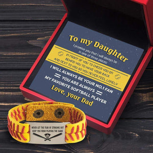 Softball Bracelet - Softball - To My Daughter - From Dad - Next To You So You Never Feel Lonely - Gbzk17004
