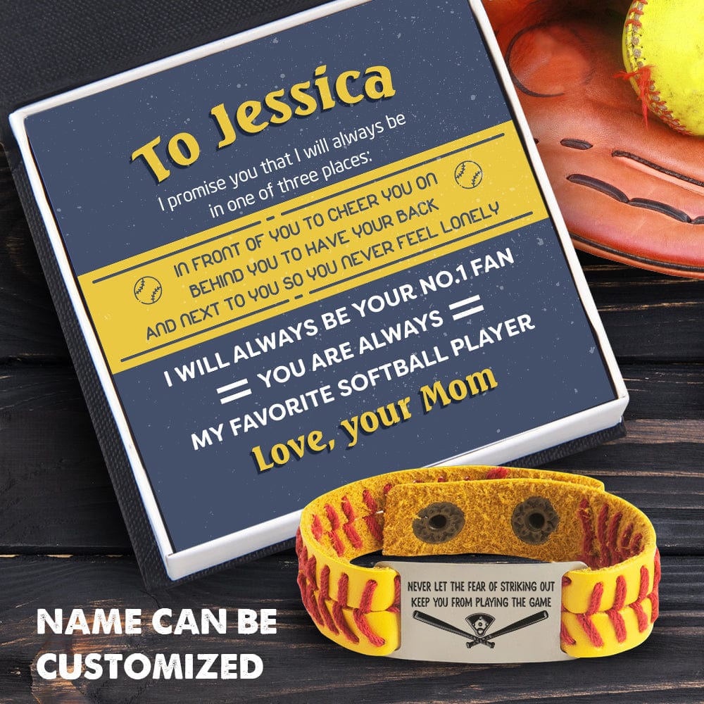 Softball Bracelet - Softball - To My Daughter - From Mom - I Will Always Behind You - Gbzk17003