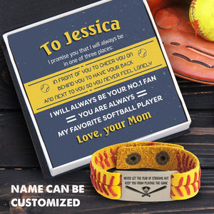Softball Bracelet - Softball - To My Daughter - From Mom - I Will Always Behind You - Gbzk17003