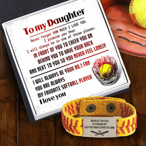 Softball Bracelet - Softball - To My Daughter - I Will Always Be Your No.1 Fan - Gbzk17014