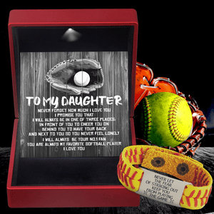 Softball Bracelet - Softball - To My Daughter - Never Forget How Much I Love You - Gbzk17012