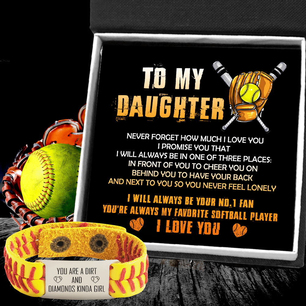 Softball Bracelet - Softball - To My Daughter - You Are A Dirt And Diamonds Kinda Girl - Gbzk17013