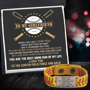 Softball Bracelet - Softball - To My Girlfriend - You Are The Best Thing That Ever Happened To Me - Gbzk13005