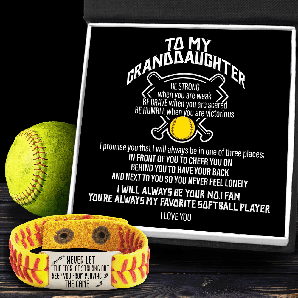 Softball Bracelet - Softball - To My Granddaughter - I Love You - Gbzk23012