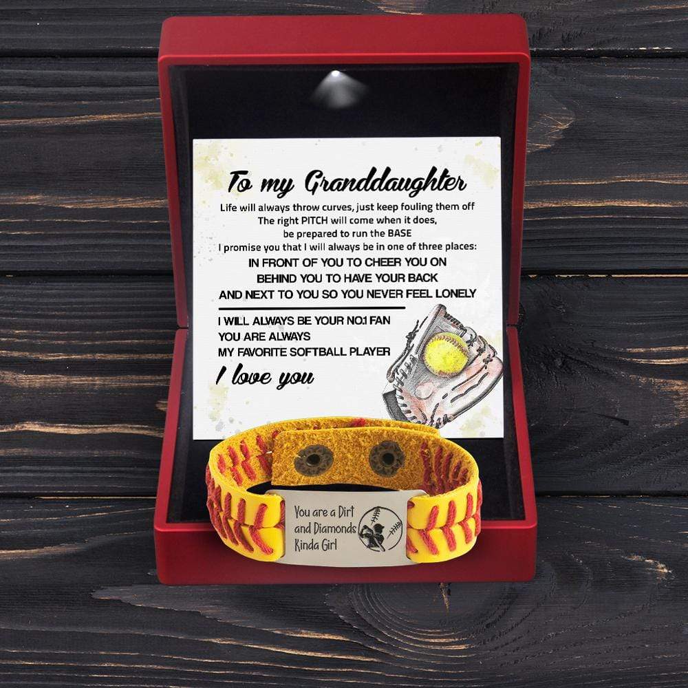 Softball Bracelet - Softball - To My Granddaughter - I Will Always Be Your No.1 Fan - Gbzk23001