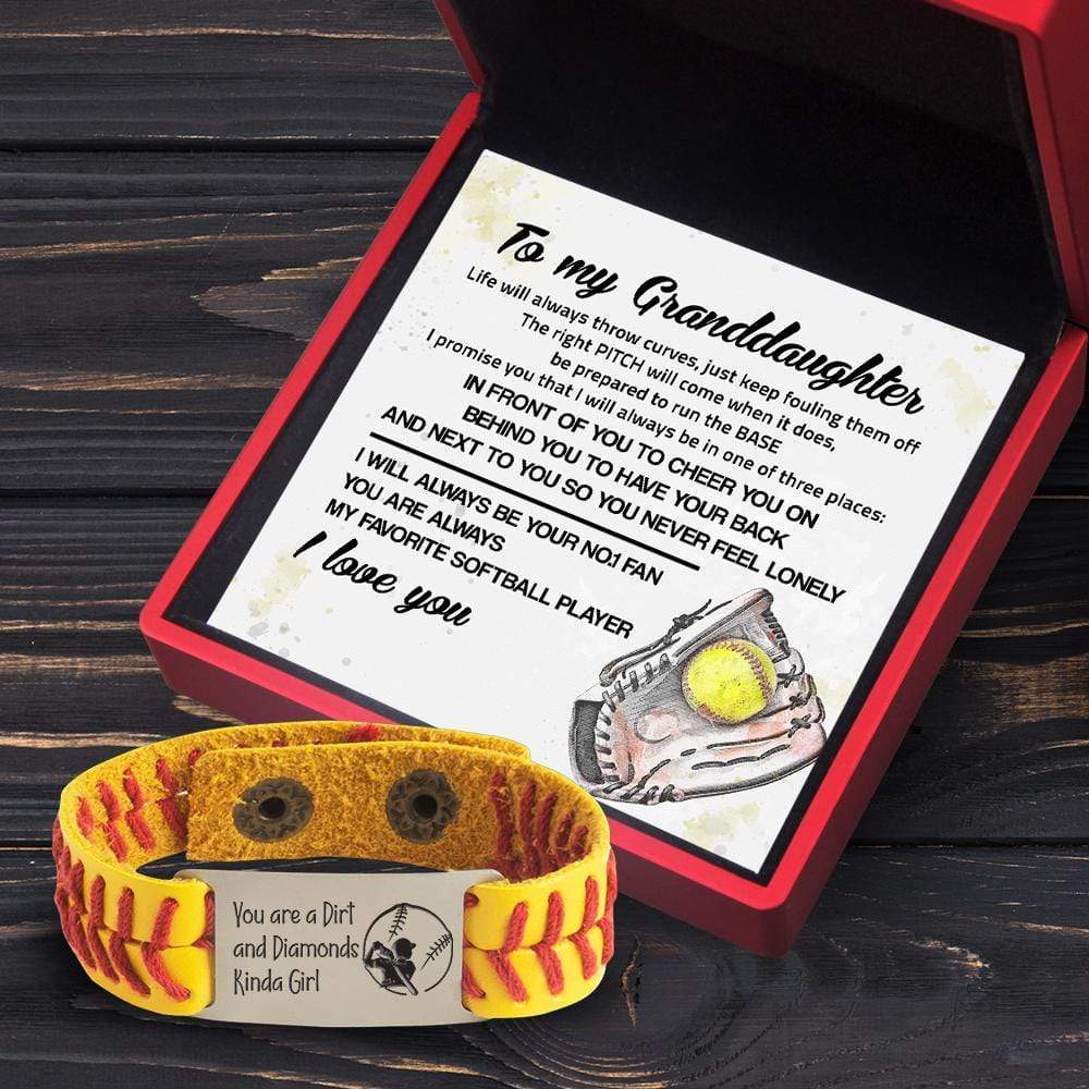 Softball Bracelet - Softball - To My Granddaughter - I Will Always Be Your No.1 Fan - Gbzk23001