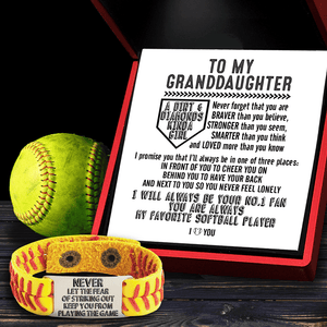 Softball Bracelet - Softball - To My Granddaughter - I Will Always Be Your No.1 Fan - Gbzk23009