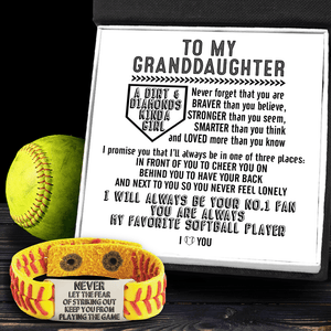 Softball Bracelet - Softball - To My Granddaughter - I Will Always Be Your No.1 Fan - Gbzk23009