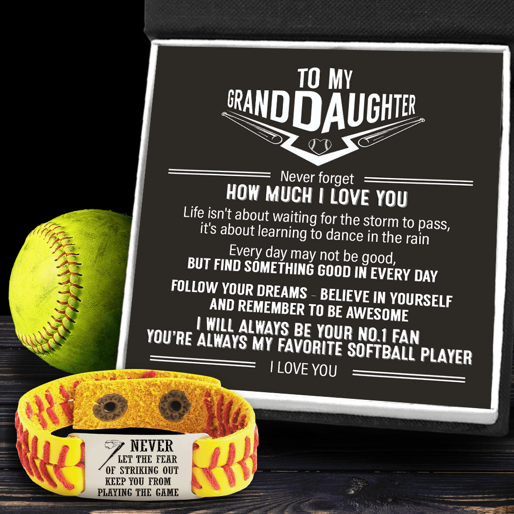 Softball Bracelet - Softball - To My Granddaughter - Never Forget How Much I Love You - Gbzk23013
