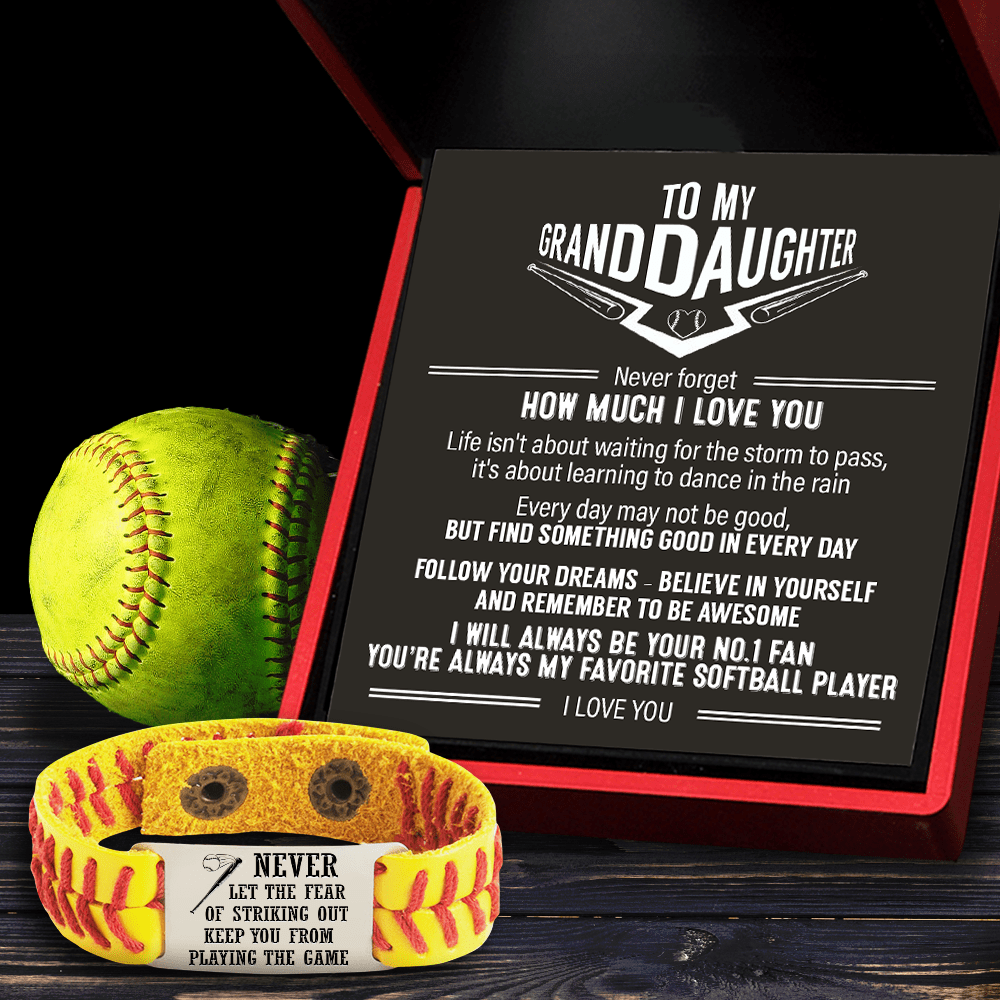 Softball Bracelet - Softball - To My Granddaughter - Never Forget How Much I Love You - Gbzk23013