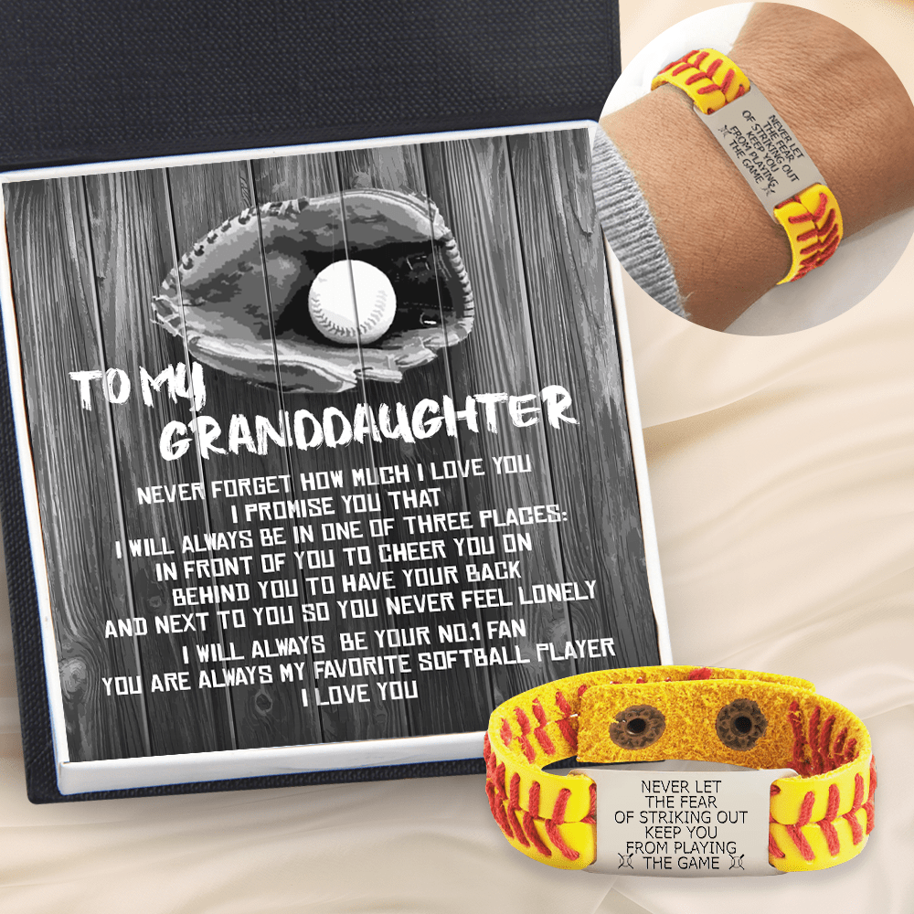 Softball Bracelet - Softball - To My Granddaughter - You Are Always My Favorite Softball Player - Gbzk23006