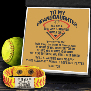 Softball Bracelet - Softball - To My Granddaughter - You Are Always My Favorite Softball Player - Gbzk23010