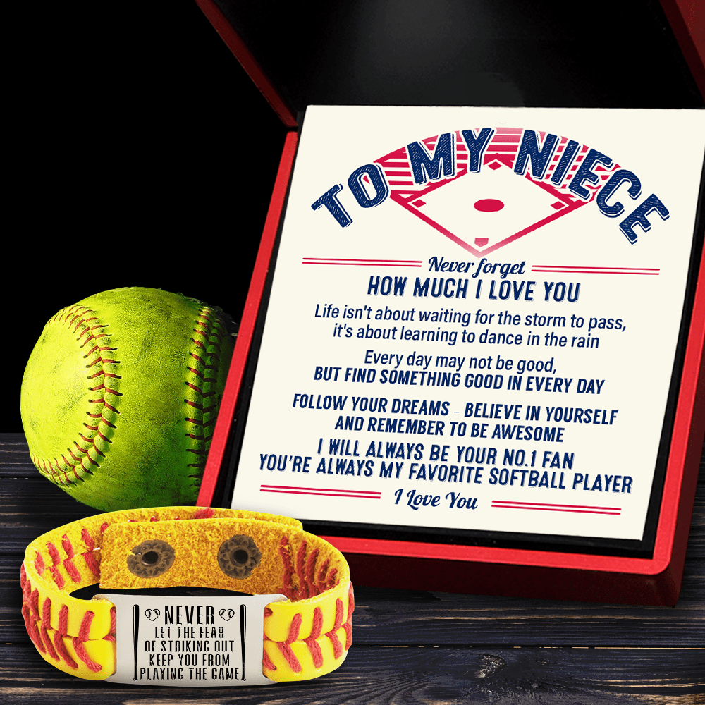 Softball Bracelet - Softball - To My Niece - Never Forget How Much I Love You - Gbzk28004