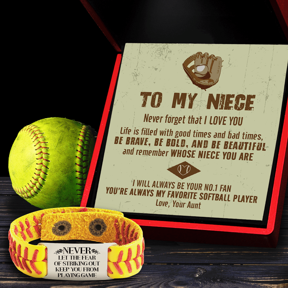 Softball Bracelet - Softball - To My Niece - Never Forget That I Love You - Gbzk28001