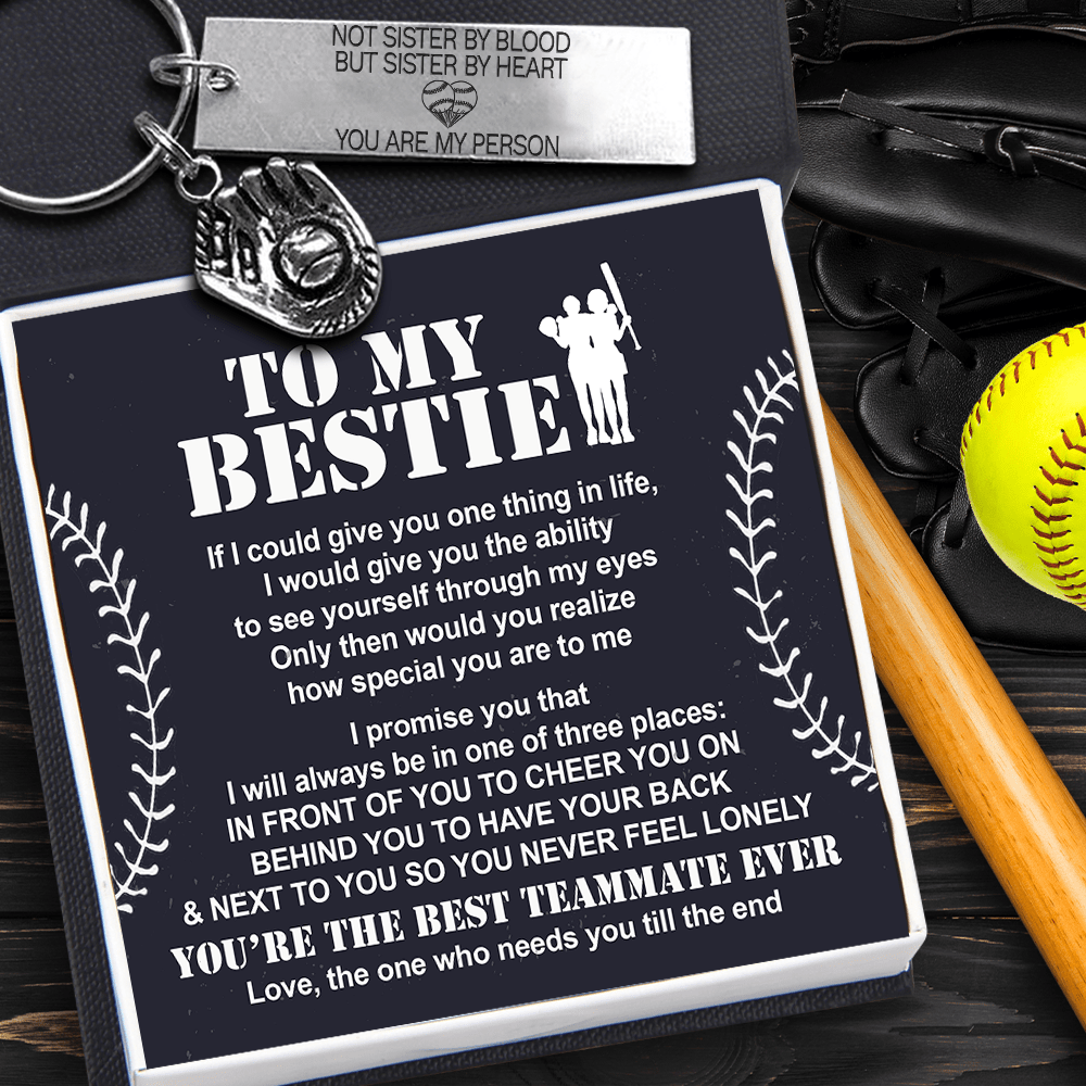 Softball Glove Keychain - Softball - To My Bestie - You Are The Best Teammate Ever - Gkax33002