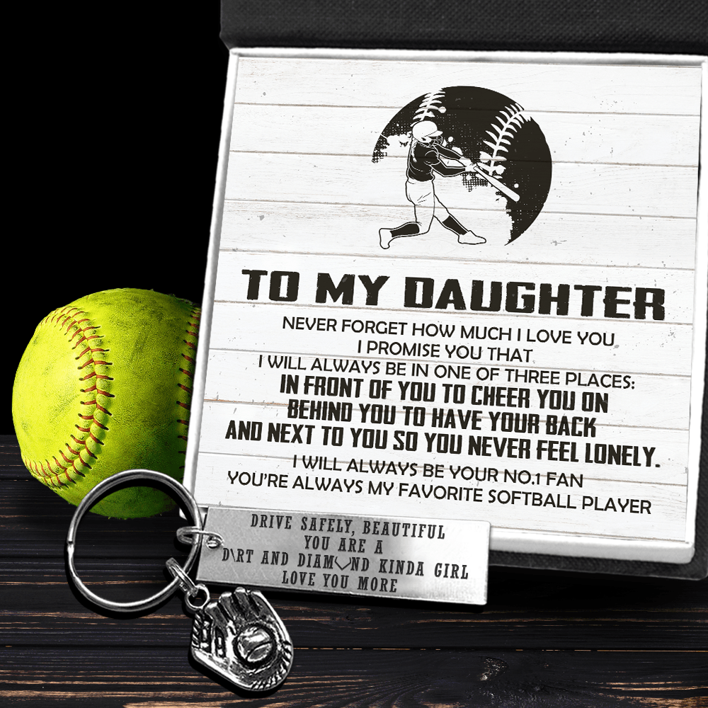 Softball Glove Keychain - Softball - To My Daughter - I Will Always Be Your No.1 Fan - Gkax17011