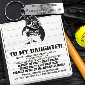 Softball Glove Keychain - Softball - To My Daughter - I Will Always Be Your No.1 Fan - Gkax17011