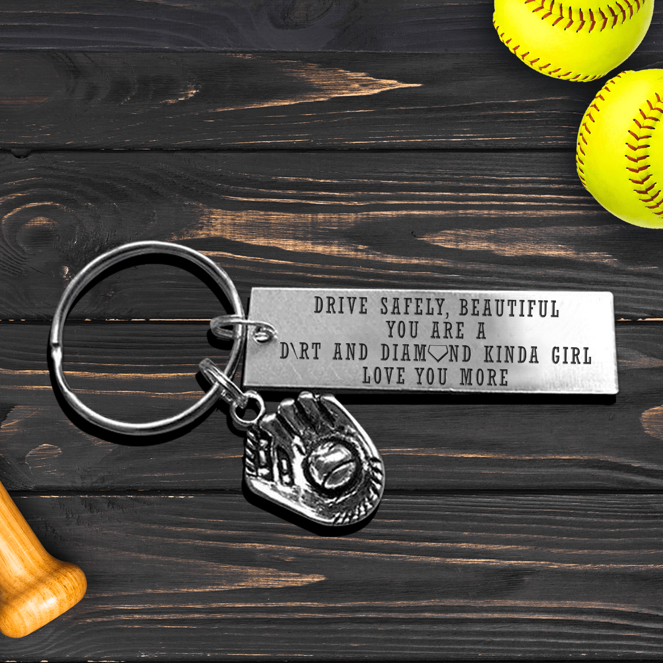 Softball Glove Keychain - Softball - To My Daughter - I Will Always Be Your No.1 Fan - Gkax17011