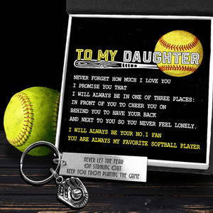 Softball Glove Keychain - Softball - To My Daughter - Never Forget How Much I Love You - Gkax17008