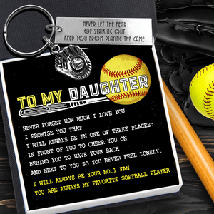 Softball Glove Keychain - Softball - To My Daughter - Never Forget How Much I Love You - Gkax17008