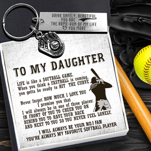 Softball Glove Keychain - Softball - To My Daughter - Never Forget How Much I Love You - Gkax17012