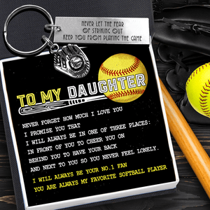 Softball Glove Keychain - Softball - To My GrandDaughter - Never Forget How Much I Love You - Gkax17009