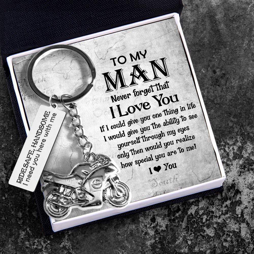 Sportbike Keychain - Biker - My Love - I Love You - Gkei26001