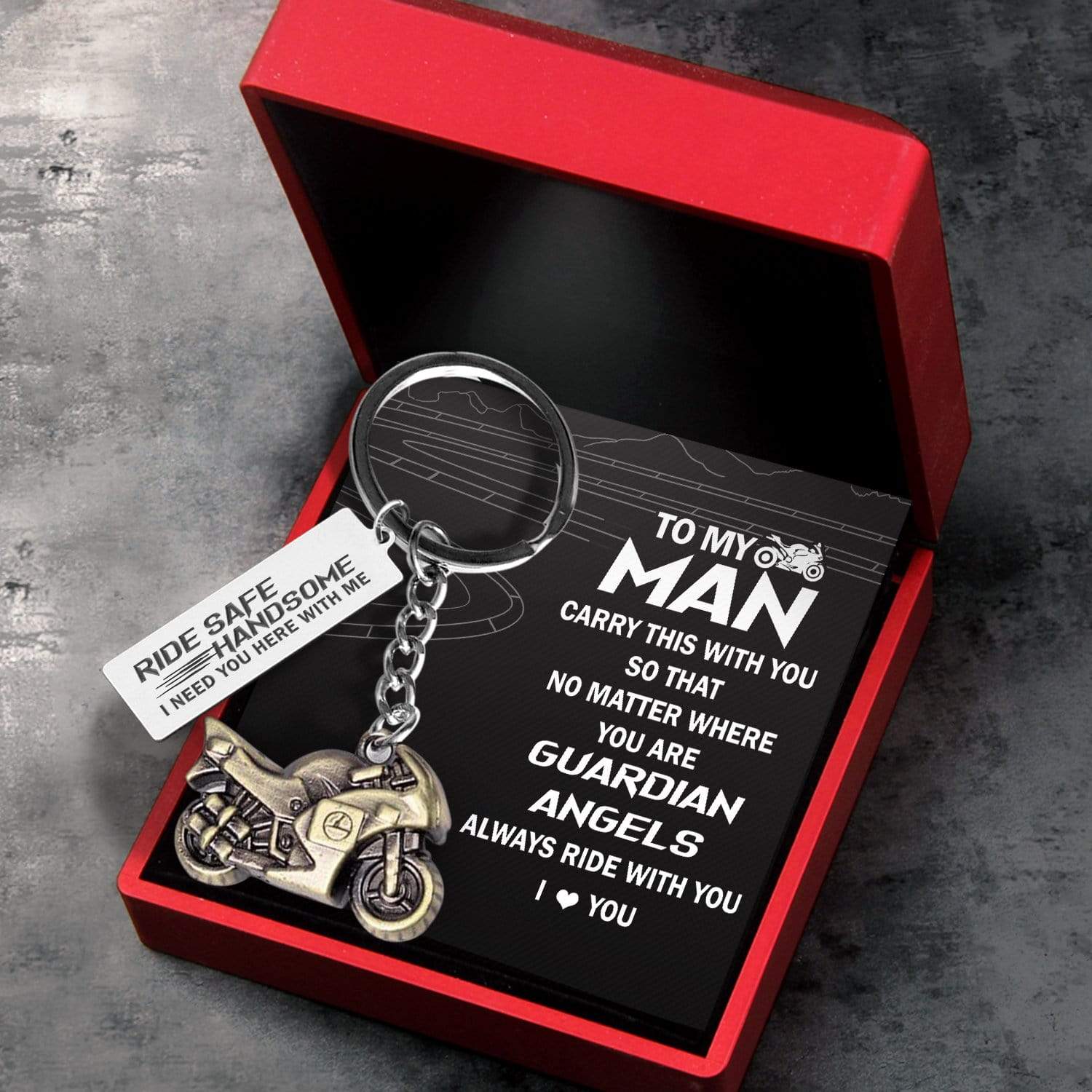 Sportbike Keychain - Biker - My Love - I Need You Here With Me - Gkei26002