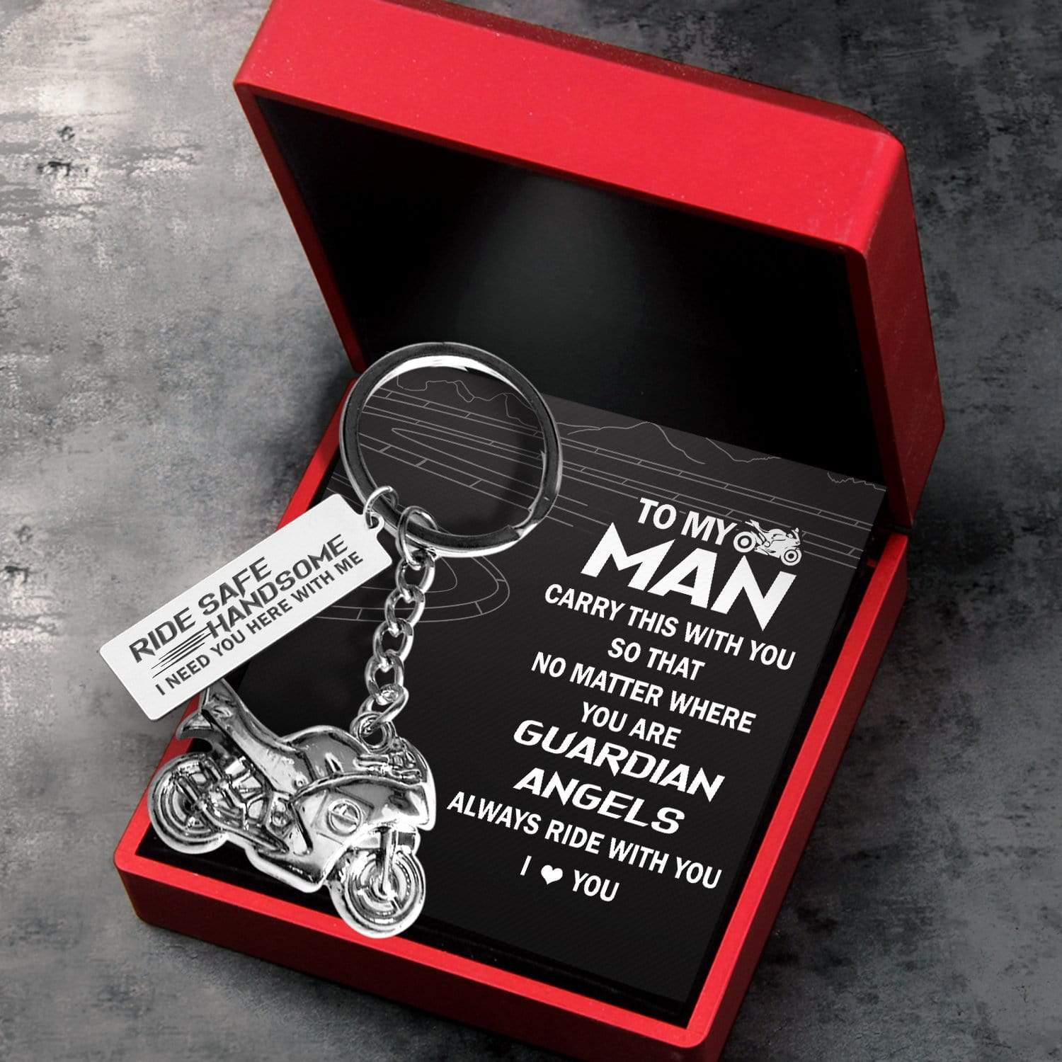 Sportbike Keychain - Biker - My Love - I Need You Here With Me - Gkei26002