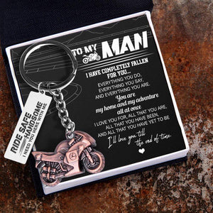Sportbike Keychain - Biker - To My Man - Ride Safe, Handsome - Gkei26003