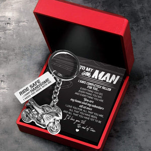 Sportbike Keychain - Biker - To My Man - Ride Safe, Handsome - Gkei26003