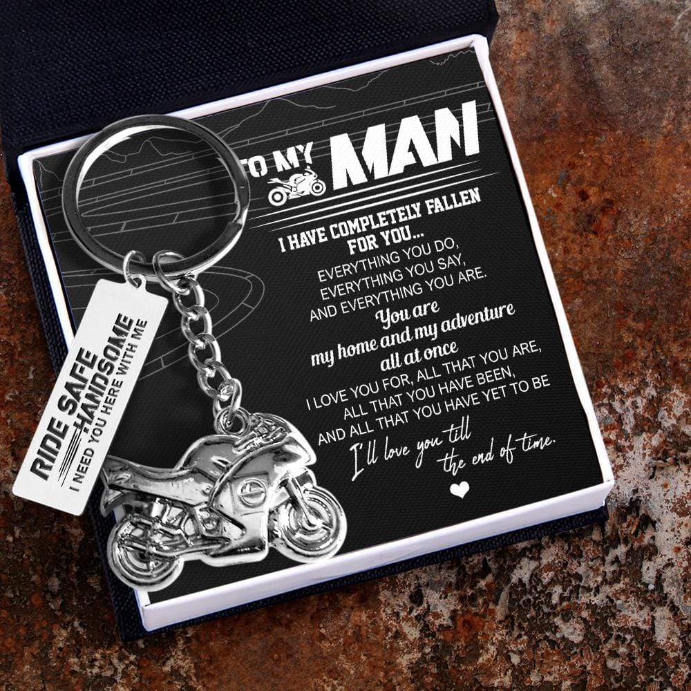 Sportbike Keychain - Biker - To My Man - Ride Safe, Handsome - Gkei26003