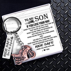 Sportbike Keychain  - Biker - To My Son - If You Lose Your Way - Gkei16001