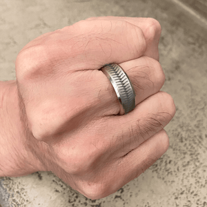 Steel Ring - Cycling - To My Dad - From Daughter - Dad & Daughter Cycling Partner For Life - Gri18015