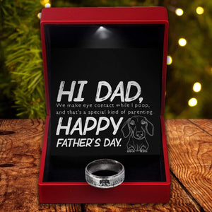 Steel Ring - Dachshund - To My Dog Dad - Happy Father's Day - Gri18001