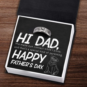 Steel Ring - Dog - To My Dog Dad - Happy Father's Day - Gri18002