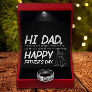 Steel Ring - Dog - To My Dog Dad - Happy Father's Day - Gri18002