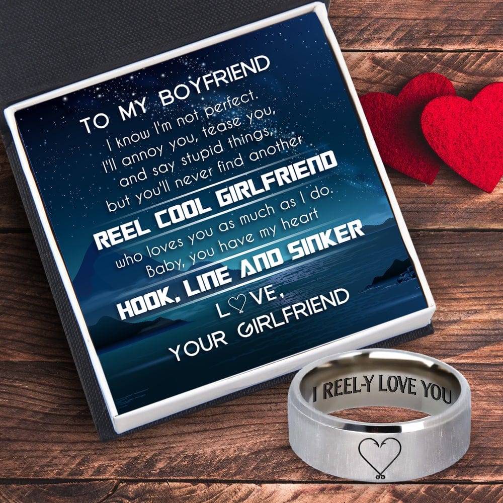 Fishing Ring - Fishing - To My Boyfriend - Baby, You Have My Heart