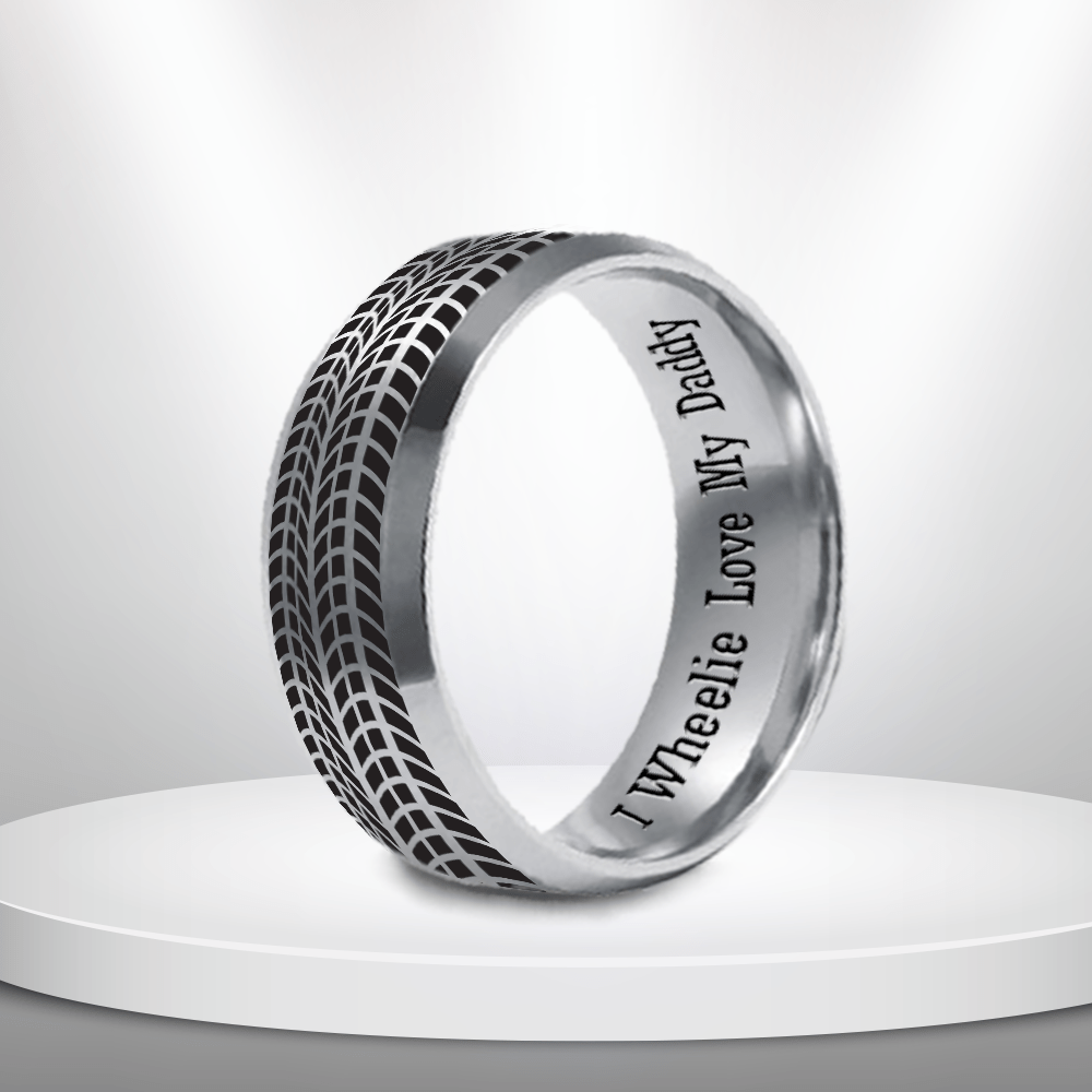 Steel Ring - Trucking - To My Dad - From Son - I Wheelie Love My Daddy - Gri18014
