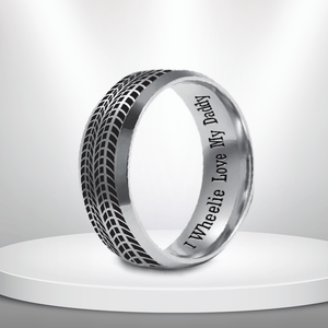 Steel Ring - Trucking - To My Dad - From Son - I Wheelie Love My Daddy - Gri18014