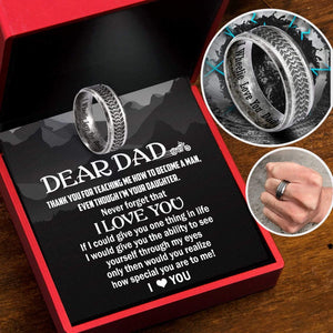 Steel Wheel Ring - Biker - Dear Dad - How Special You Are To Me - Gri18004